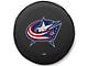 Columbus Blue Jackets Spare Tire Cover with Camera Port; Black (18-24 Jeep Wrangler JL)
