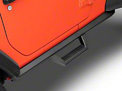 Rough Country Contoured Drop Side Step Bars; Black (18-24 Jeep Wrangler JL 2-Door)