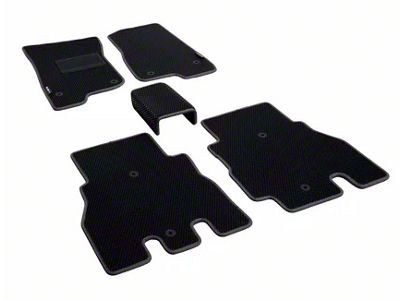 Custom Fit Front and Rear Floor Liners; Black (18-24 Jeep Wrangler JL 4-Door)