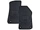 Custom Fit Front Floor Mats with Jeep Wrangler Logo; Black (18-24 Jeep Wrangler JL)