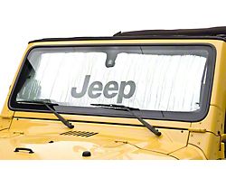 Custom Fit Sunshield with Jeep Logo (18-24 Jeep Wrangler JL)