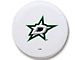 Dallas Stars Spare Tire Cover with Camera Port; White (18-24 Jeep Wrangler JL)