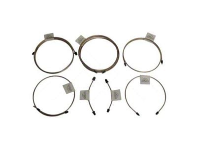 Dana 35 Rear Axle Nickel/Copper Premium Brake Lines (97-06 Jeep Wrangler TJ w/ Rear Drum Brakes & w/o ABS, Excluding Unlimited)