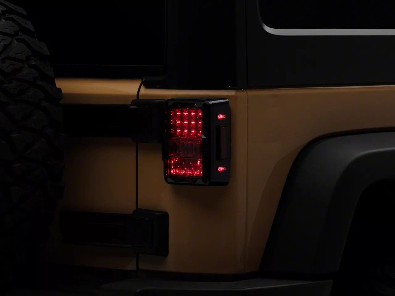 Jeep Wrangler Destroyer Series LED Tail Lights; Black Housing; Smoked ...