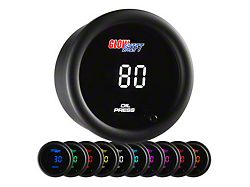 Digital Oil Pressure Gauge; Black 10 Color (Universal; Some Adaptation May Be Required)