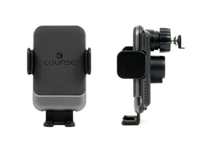 Direct Fit Phone Mount with Charging Auto Closing Cradle Head; Black; Left and Right Side (07-10 Jeep Wrangler JK)