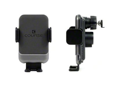 Direct Fit Phone Mount with Charging Auto Closing Cradle Head; Black (07-10 Jeep Wrangler JK)