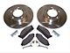 Disc Brake Upgrade Kit; Pads and Brake Shoes; with 6-Bolt Flange Mounting and 2-Bolt Caliper Plate; Front (78-81 Jeep CJ5 & CJ7)