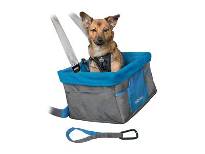 Dog Booster Seat; Heather Grey/Coastal Blue