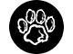 Dog Paw Print Spare Tire Cover with Camera Port (18-24 Jeep Wrangler JL)