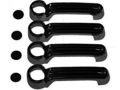 Door Handle Covers; Gloss Black ABS (07-18 Jeep Wrangler JK 4-Door)