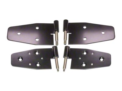 Door Hinge; Set of 4; Black (03-06 Jeep Wrangler TJ)