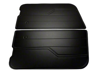 Door Panel Set; Black (82-95 Jeep CJ7 & Wrangler YJ w/ Full Steel Doors)