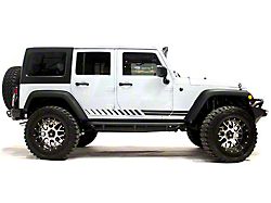 Double Hash Stripes; Gloss Black (07-18 Jeep Wrangler JK 4-Door)