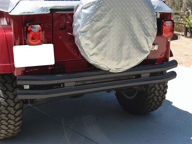 Double Tube Front or Rear Bumper; Black (87-06 Jeep Wrangler YJ & TJ)