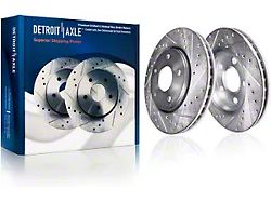 Drilled and Slotted Rotors; Front Pair (07-18 Jeep Wrangler JK)