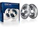 Drilled and Slotted Rotors; Rear Pair (03-06 Jeep Wrangler TJ w/ Rear Disc Brakes)