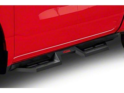 Drop Down Style Nerf Side Step Bars; Matte Black (18-24 Jeep Wrangler JL 2-Door)