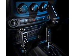 Engraver Series Shift Knob and Transfer Case Knob Handle Kit; Black (07-18 Jeep Wrangler JK)