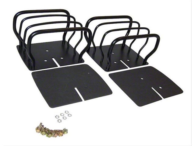 Euro Style Tail Light Guards; Black (76-06 Jeep CJ5, CJ7, Wrangler YJ & TJ)