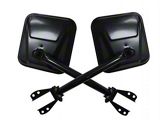 Factory Style Replacement Mirrors; Black (66-86 Jeep CJ5 & CJ7)