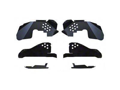 Falcon Front and Rear Inner Fender Kit; Texturized Black (07-18 Jeep Wrangler JK)