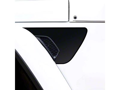 Fender Vent Premium Wrap Decal; Matte Black with Gloss Black Outline (18-24 Jeep Wrangler JL)