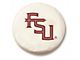 Florida State University Script Spare Tire Cover with Camera Port; White (18-24 Jeep Wrangler JL)