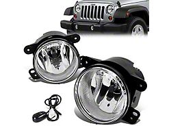 Fog Lights with Switch; Clear (07-18 Jeep Wrangler JK)