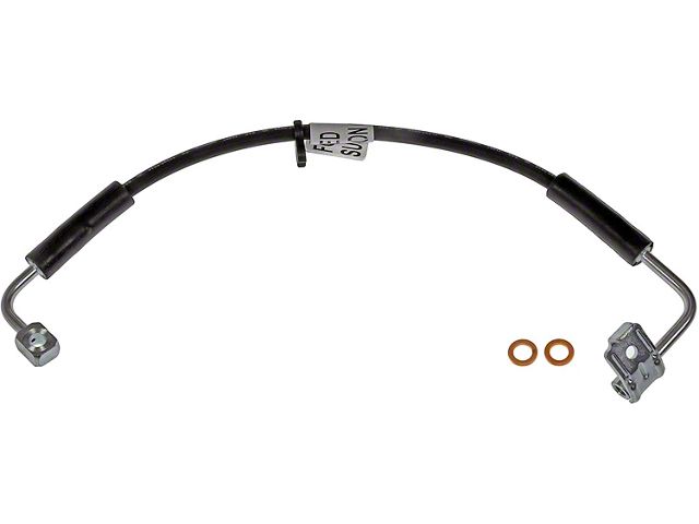 Front Brake Hydraulic Hose for Lifted Applications; Driver Side (07-10 Jeep Wrangler JK)