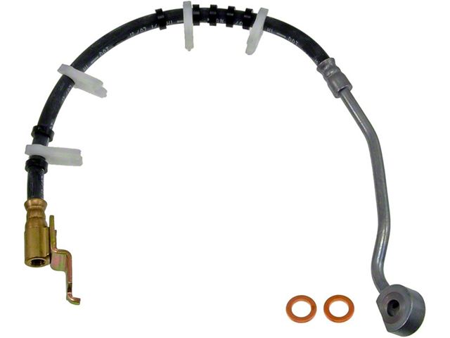 Front Brake Hydraulic Hose; Passenger Side (93-95 Jeep Wrangler YJ w/ 4-Wheel ABS)