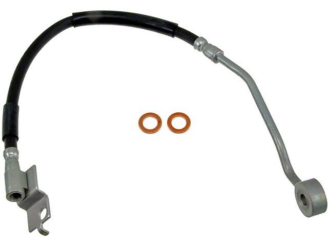 Front Brake Hydraulic Hose; Passenger Side (90-95 Jeep Wrangler YJ w/o ABS)