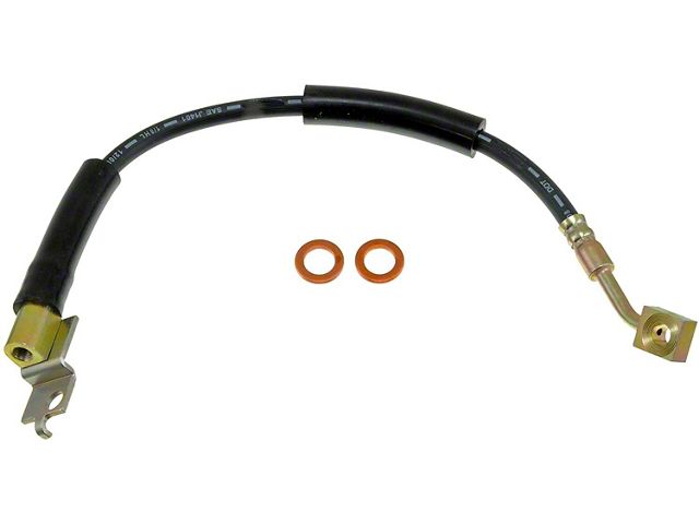 Front Brake Hydraulic Hose; Passenger Side (97-06 Jeep Wrangler TJ)