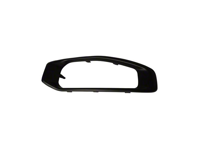 Front Bumper Applique; Passenger Side; Smooth Black (18-24 Jeep Wrangler JL w/ Factory Plastic Bumper & Halogen Fog Lights)