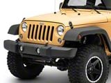 Front Bumper Cover with Fog Light Holes; Textured Black (07-18 Jeep Wrangler JK with Standard Duty Bumper)