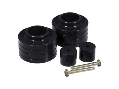 Front Coil Spring Isolator Kit; 1-1/2-Inch; Black (97-06 Jeep Wrangler TJ)