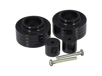 Front Coil Spring Isolator Kit; 1-Inch; Black (97-06 Jeep Wrangler TJ)