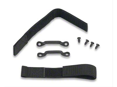 Front Door Limiting Strap Kit; Black (07-25 Jeep Wrangler JK & JL)