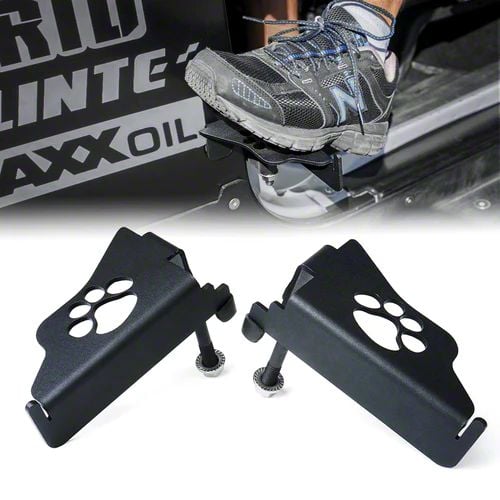 Jeep Wrangler Front Foot Pegs; Paw Print (07-18 Jeep Wrangler JK ...