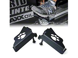 Front Foot Pegs; Paw Print (07-18 Jeep Wrangler JK)