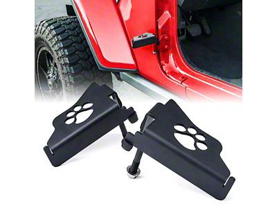 Front Foot Pegs; X Logo (18-24 Jeep Wrangler JL)