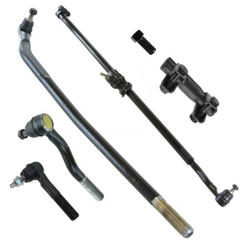 Jeep Wrangler Front Inner and Outer Tie Rods with Idler and Pitman Arms ...