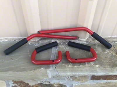 Front and Rear Grab Handles; Firecracker Red (07-18 Jeep Wrangler JK 4-Door)