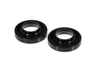 Front Sping Isolator Kit; Black (97-06 Jeep Wrangler TJ)