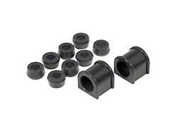 Front Sway Bar and End Link Bushing Kit; 1-1/8-Inch Bar; Black (87-95 Jeep Wrangler YJ)