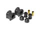 Front Sway Bar and End Link Bushing Kit; 30.5mm Bar; Black (97-06 Jeep Wrangler TJ)