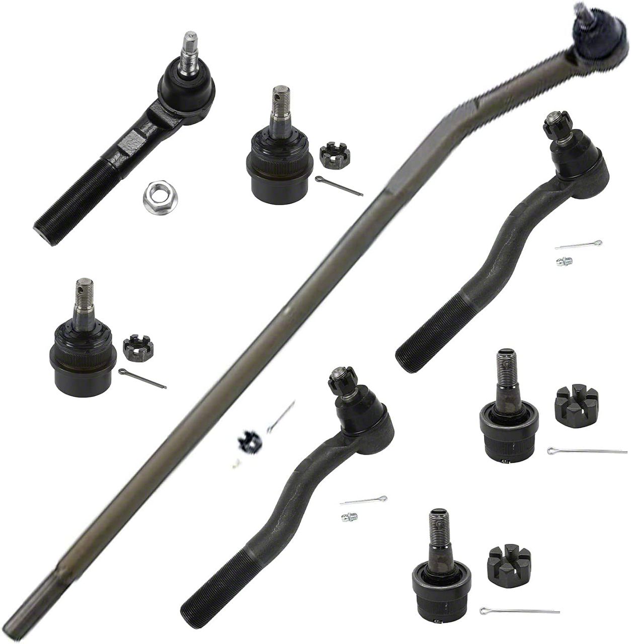 Jeep Wrangler Front Tie Rods with Ball Joints and Drag Link (07-18 Jeep ...