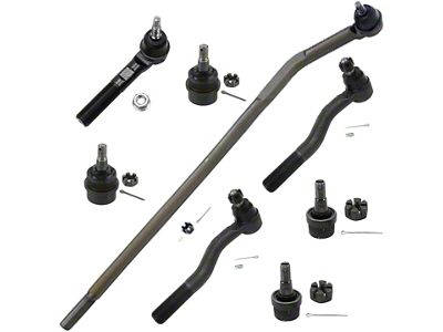 Front Tie Rods with Ball Joints and Drag Link (07-18 Jeep Wrangler JK)