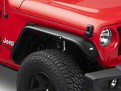 Front Tube Fenders; Textured Black (18-24 Jeep Wrangler JL)