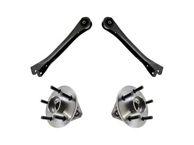 Front Wheel Bearing and Hub Assembly Set with Front Upper Control Arms (97-06 Jeep Wrangler TJ)